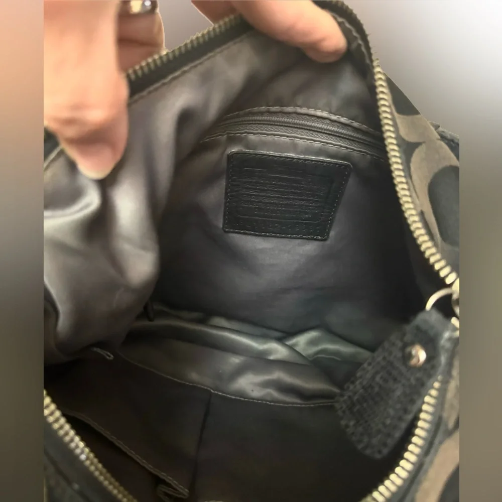 Authentic Coach Signature Nylon Shoulder Bag